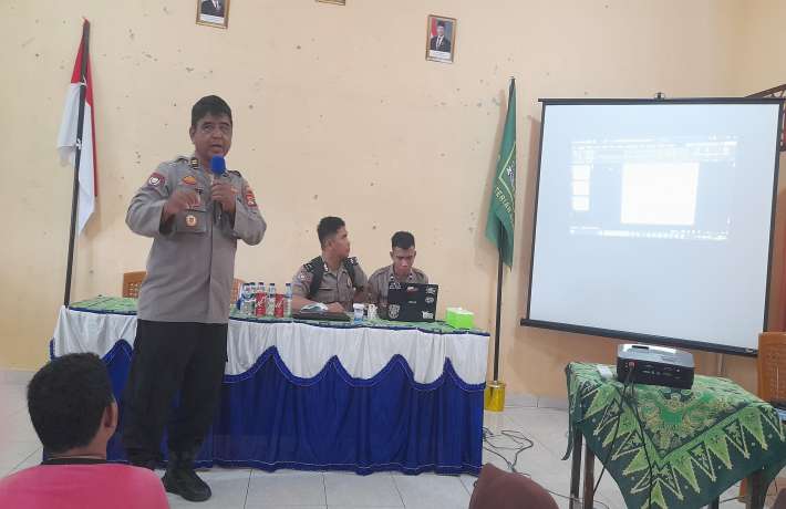 Bentengi Generasi Muda, Polres Kabupaten Belitung Timur Gelar Sosialisasi Bahaya Narkoba di MTsN 1 Belitung Timur