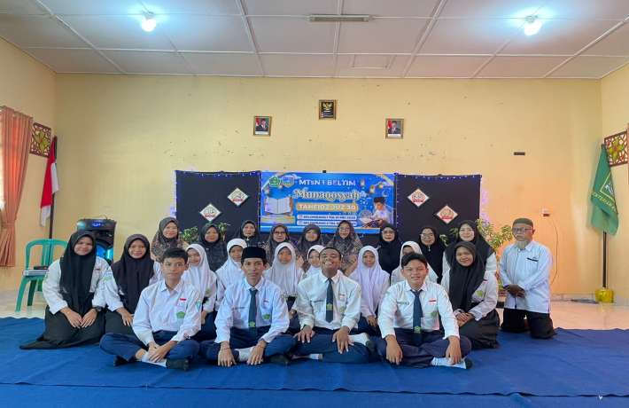 Sambut Wisuda Tahfidz, Puluhan Siswa Kelas 9 MTs Negeri 1 Belitung Timur Sukses Ikuti Munaqosah Juz 30